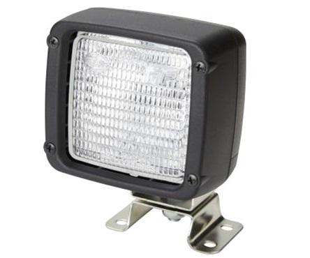 Proiector de lucru cu LED HELLA, model 1GA 007 506-011, compatibil cu tensiuni de 12/24V, putere 55W, dimensiuni 152x30112 mm, cablu de 2000 mm, carcasă neagră din plastic.